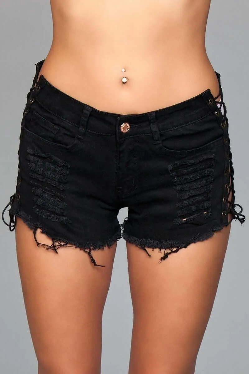 All Tied Up Jean Shorts