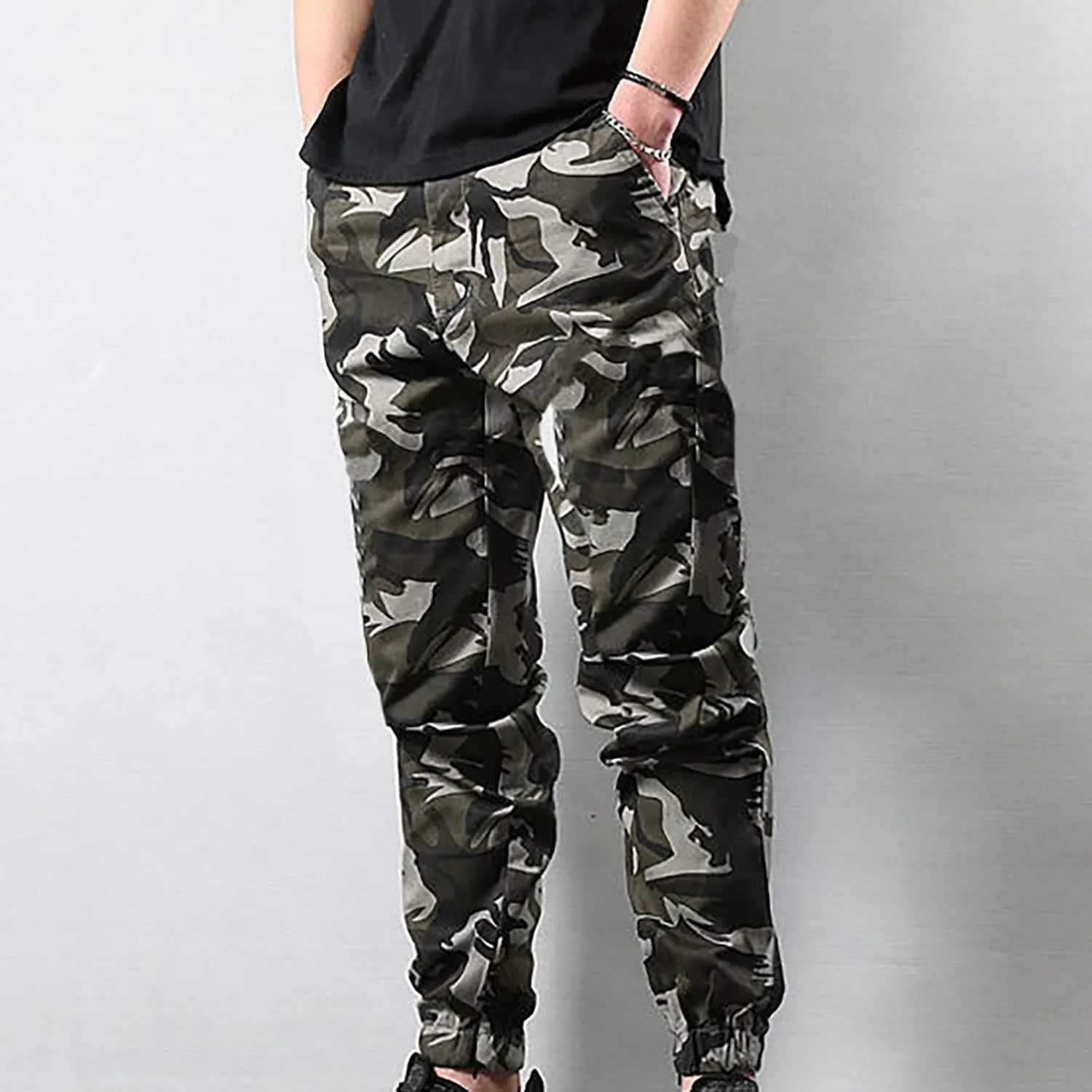 Big and Tall Sweatpants for Men Sweatpants for Men Heavyweight Cargo Casual Sweatpants Stretch Elastic Waist Jogger
