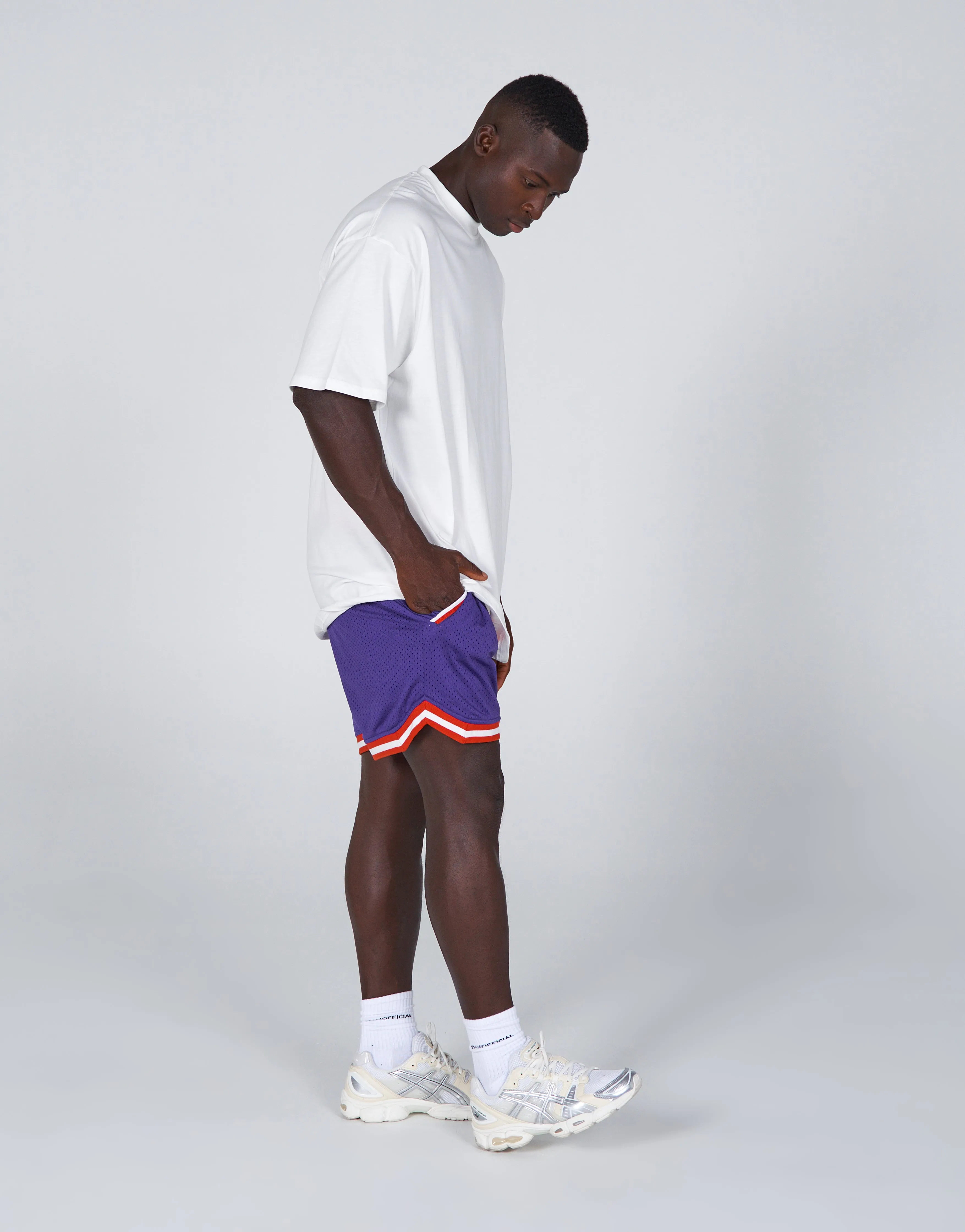 Court Drip Basketball Tee - White & Black