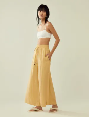cupro drawstring flared pants cupro drawstring flared pants
