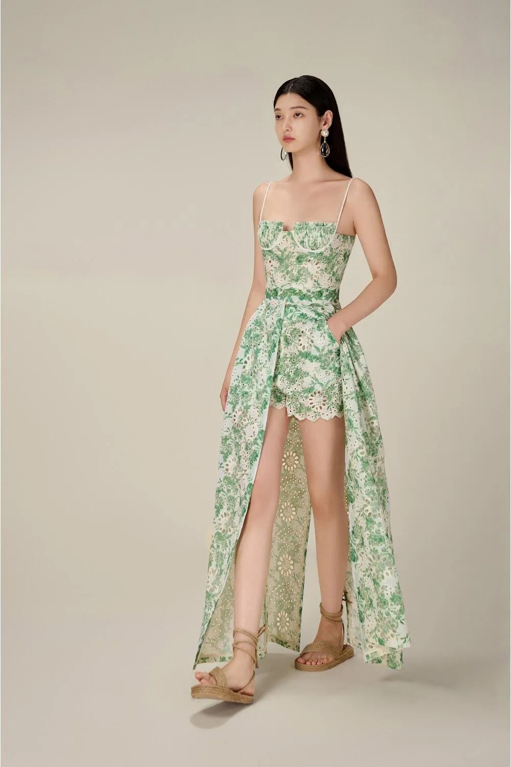 Embroidered Cotton Maxi Set