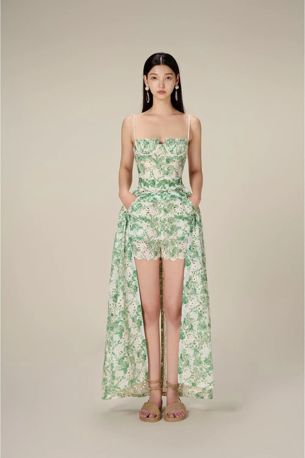 Embroidered Cotton Maxi Set