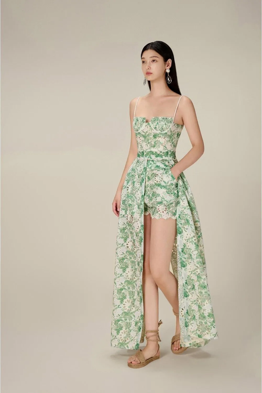 Embroidered Cotton Maxi Set