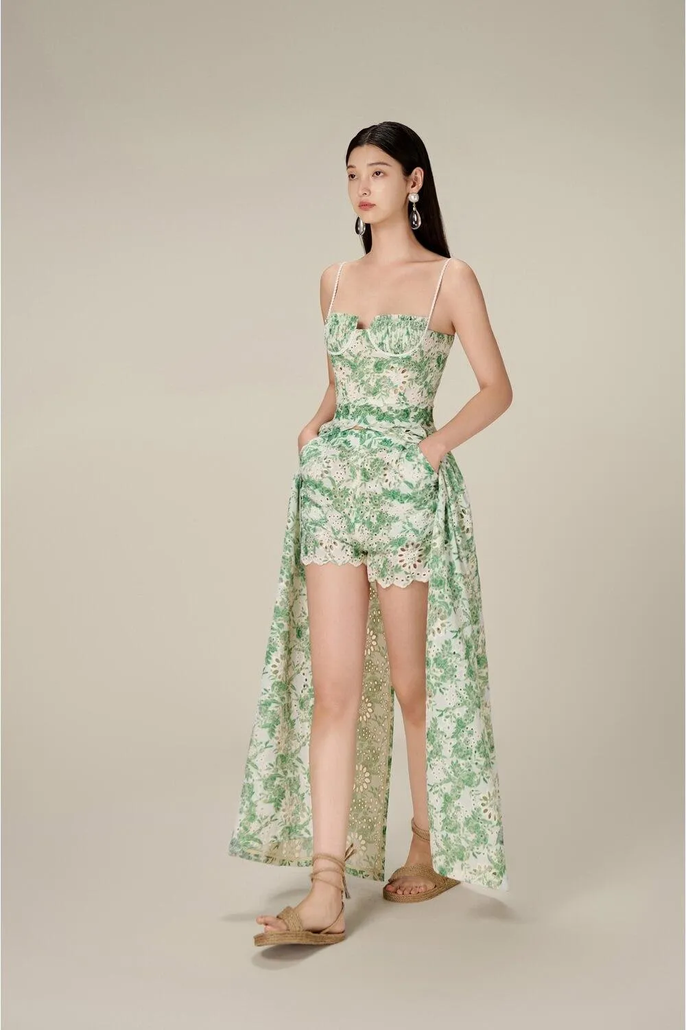 Embroidered Cotton Maxi Set