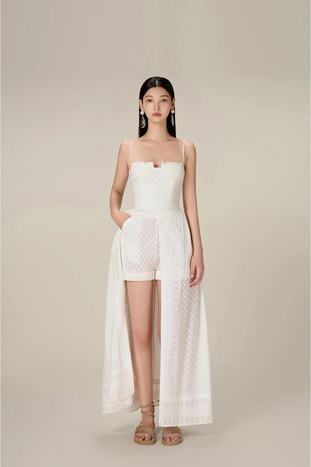 Embroidered Cotton Maxi Set