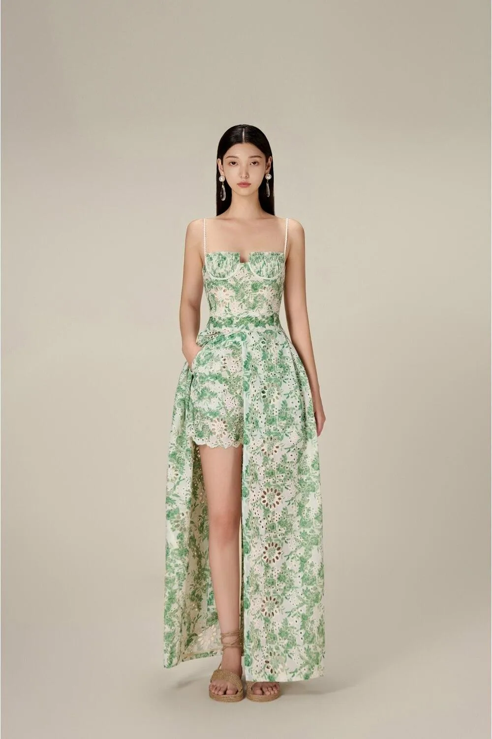 Embroidered Cotton Maxi Set