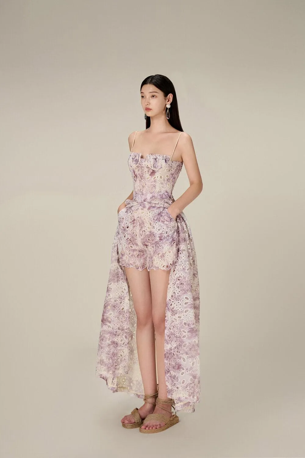 Embroidered Cotton Maxi Set