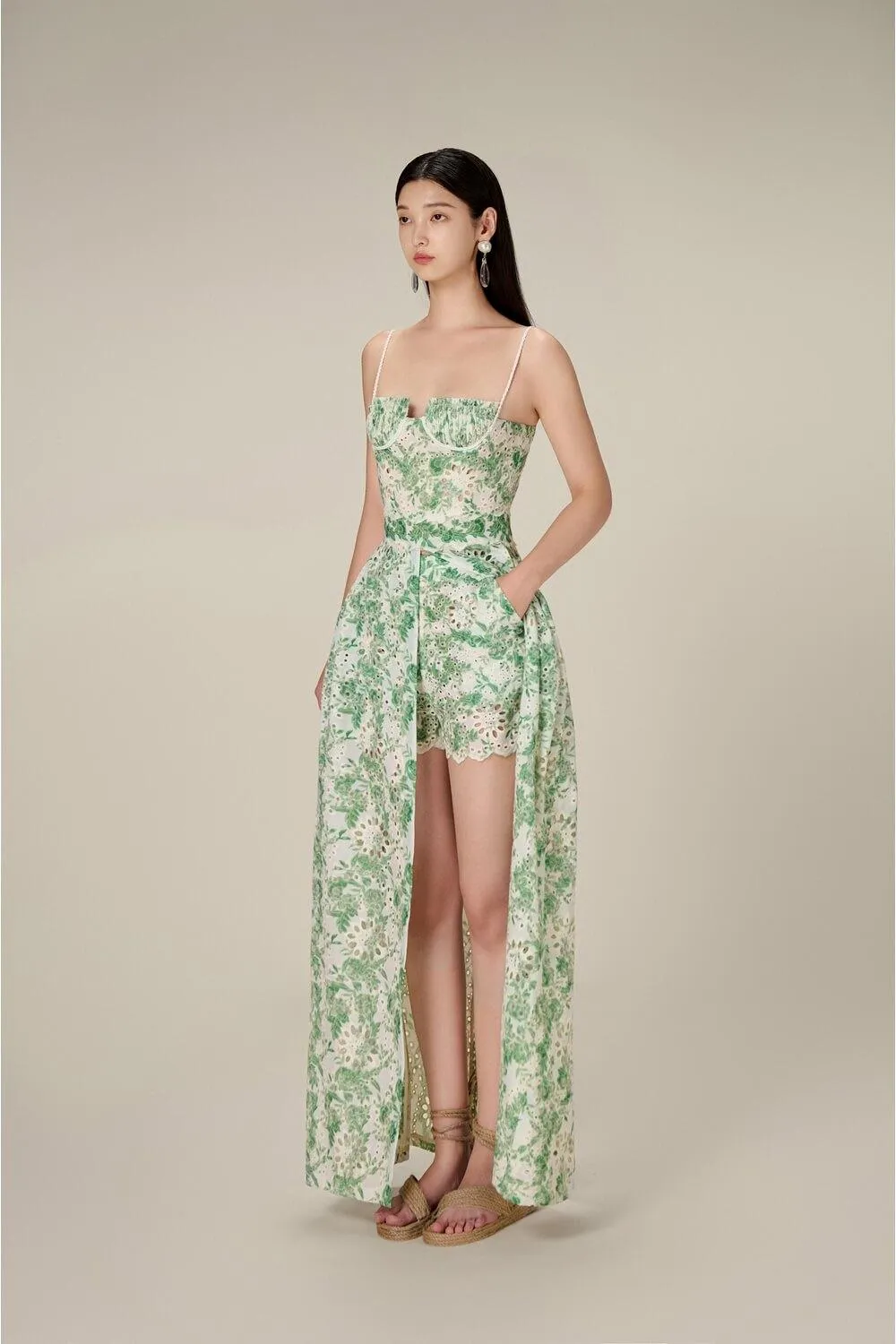 Embroidered Cotton Maxi Set