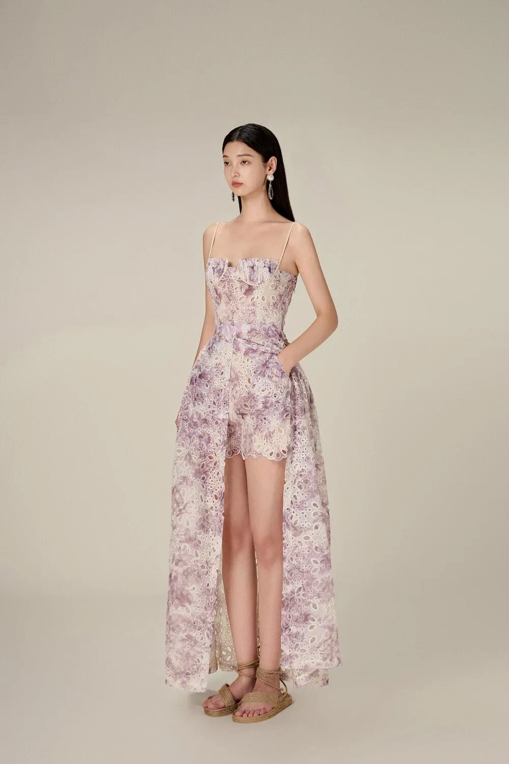 Embroidered Cotton Maxi Set