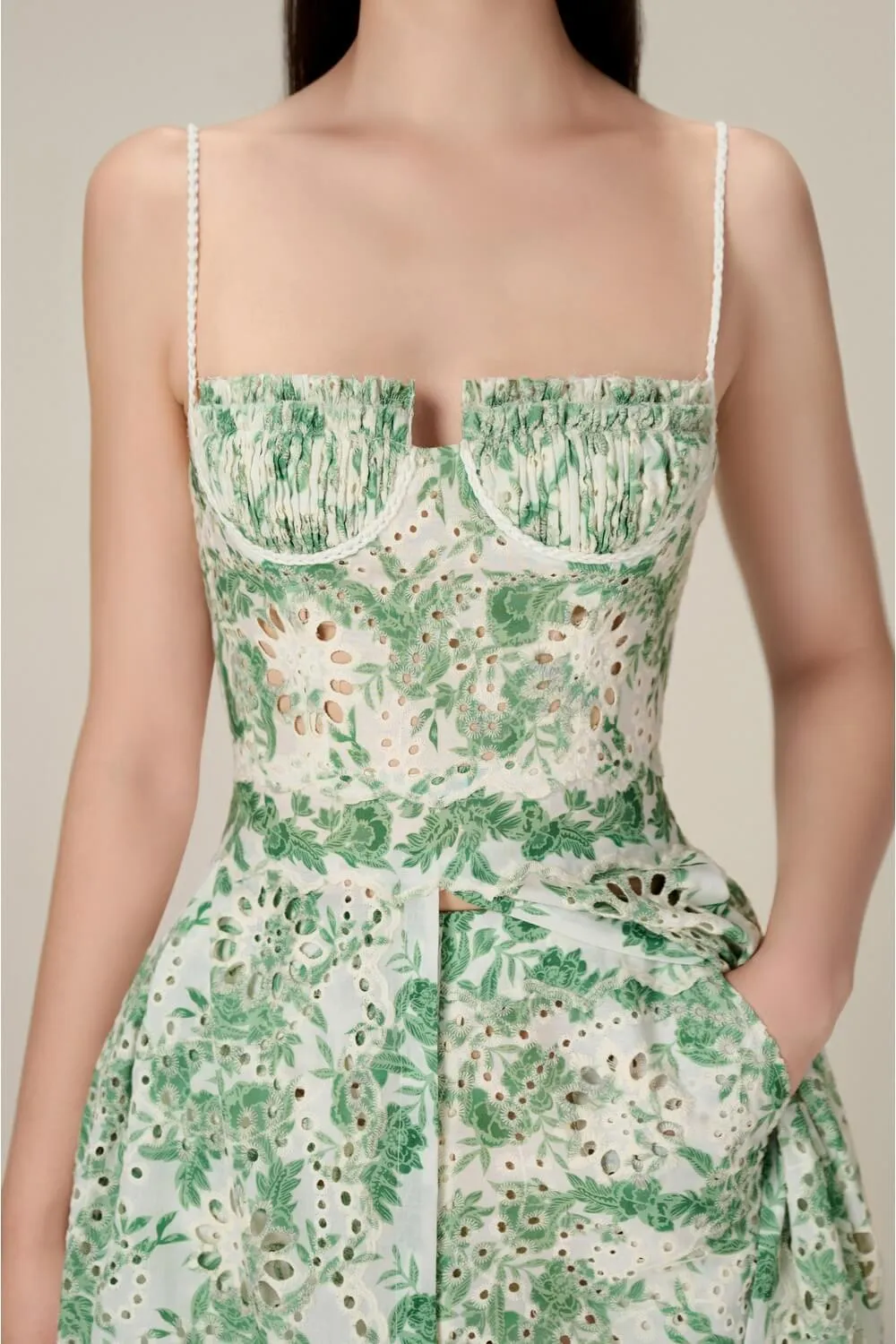 Embroidered Cotton Maxi Set