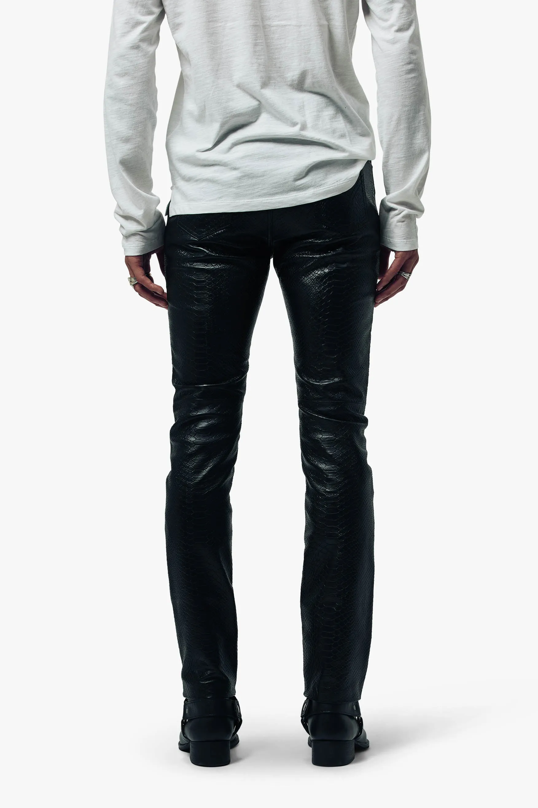 Leather Croc Pants