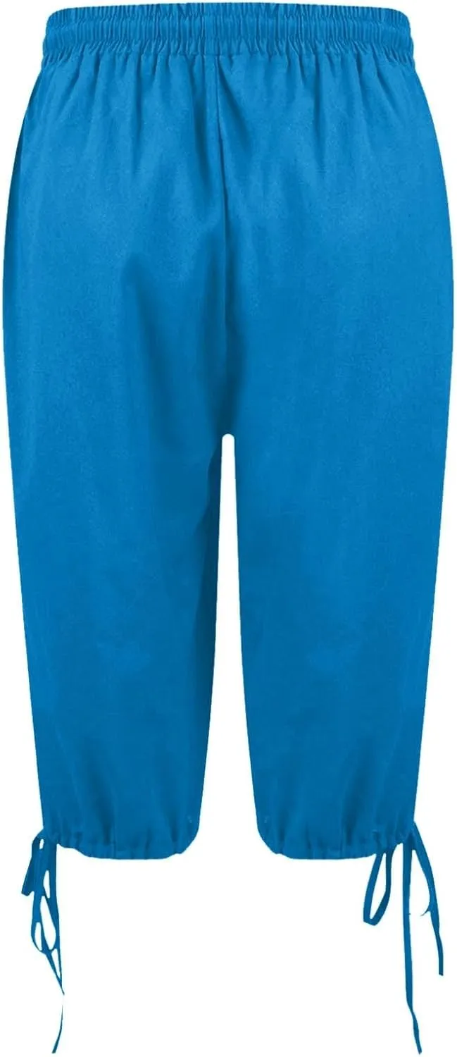 Linen Drawstring Pants for Women Lightweight Shorts High Waisted Casual Summer Drawstring Beach Vacation Outfit