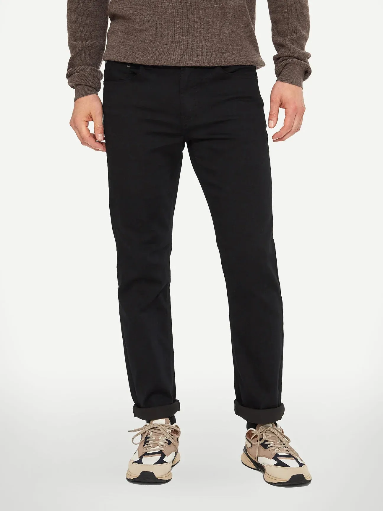 Lois Brad Slim Black Twill Pant
