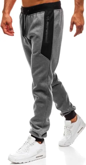 Mens Workout Cargo Sweatpants Casual Multi-Pockets Jogger Pants Streetwear Hiking Pants with Drawstring Men's Casual