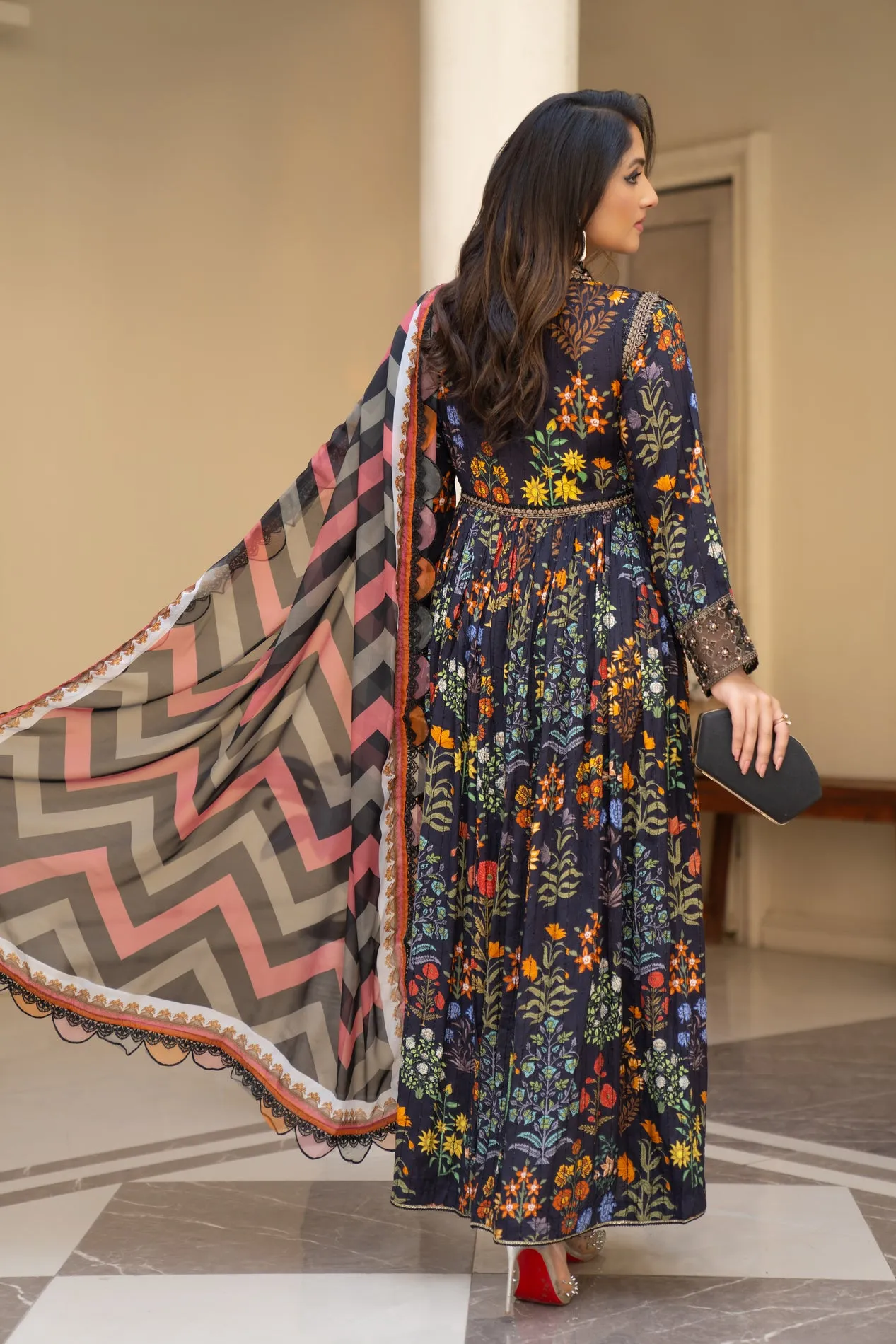 MONA LINEN LUXURY FROCK MH12