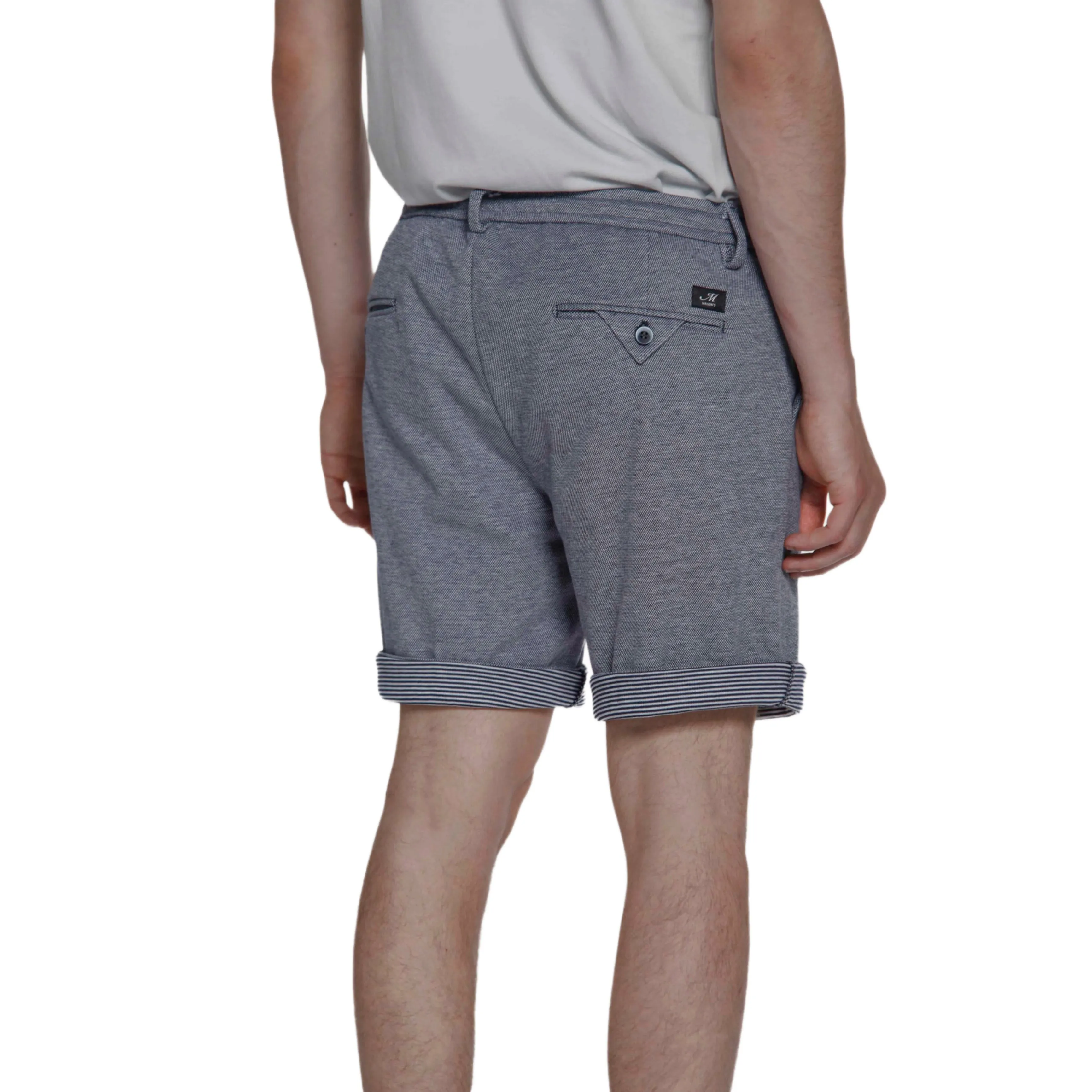 Navy Double-Faced Piqué Cotton Bermuda Shorts - Mason's
