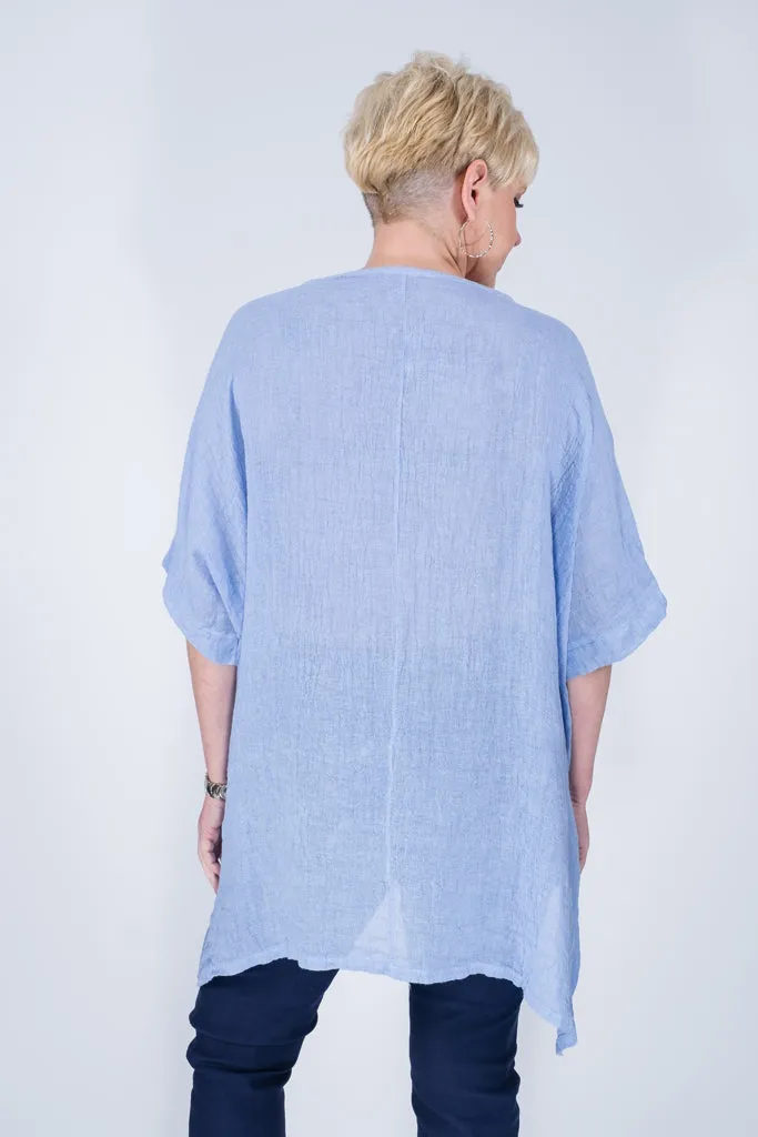 Oaklyn Crinkle Linen Top (BSS137)