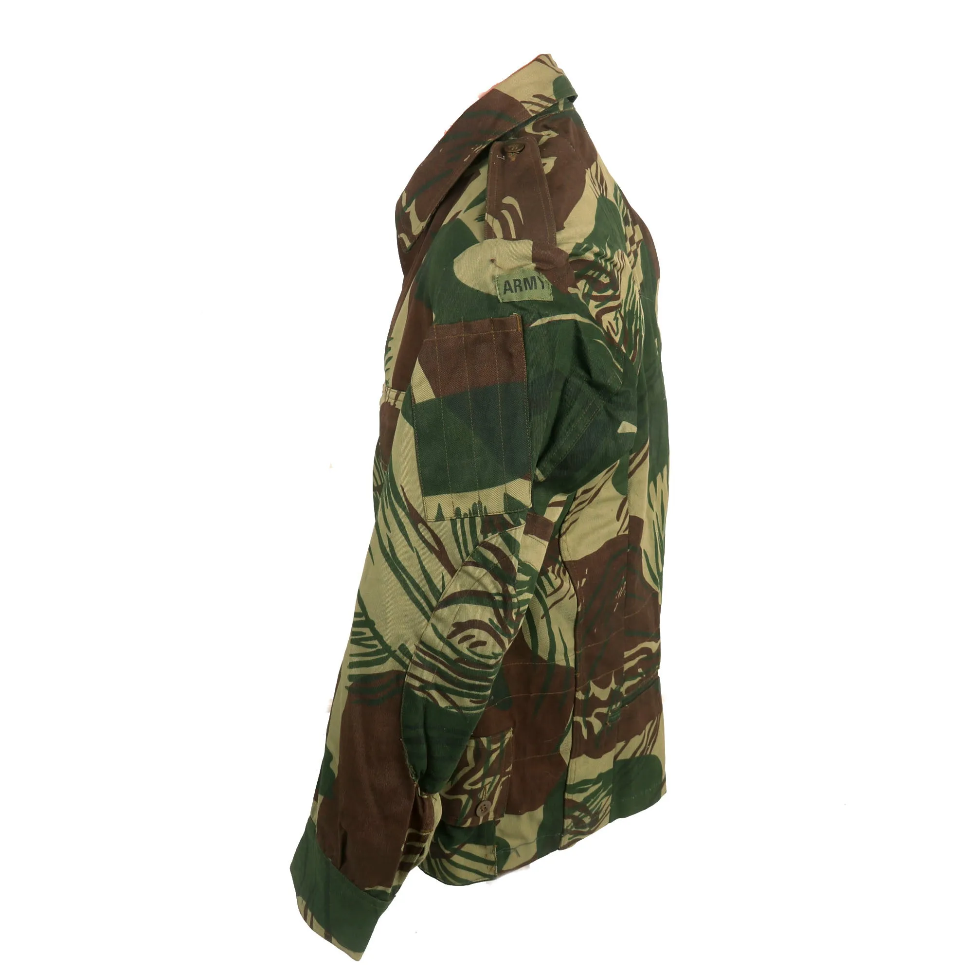Original Rhodesian Bush War Era Named Rhodesian Brushstroke Camouflage Pattern Uniform Set Dated 1973 - “K. Von Goetz”