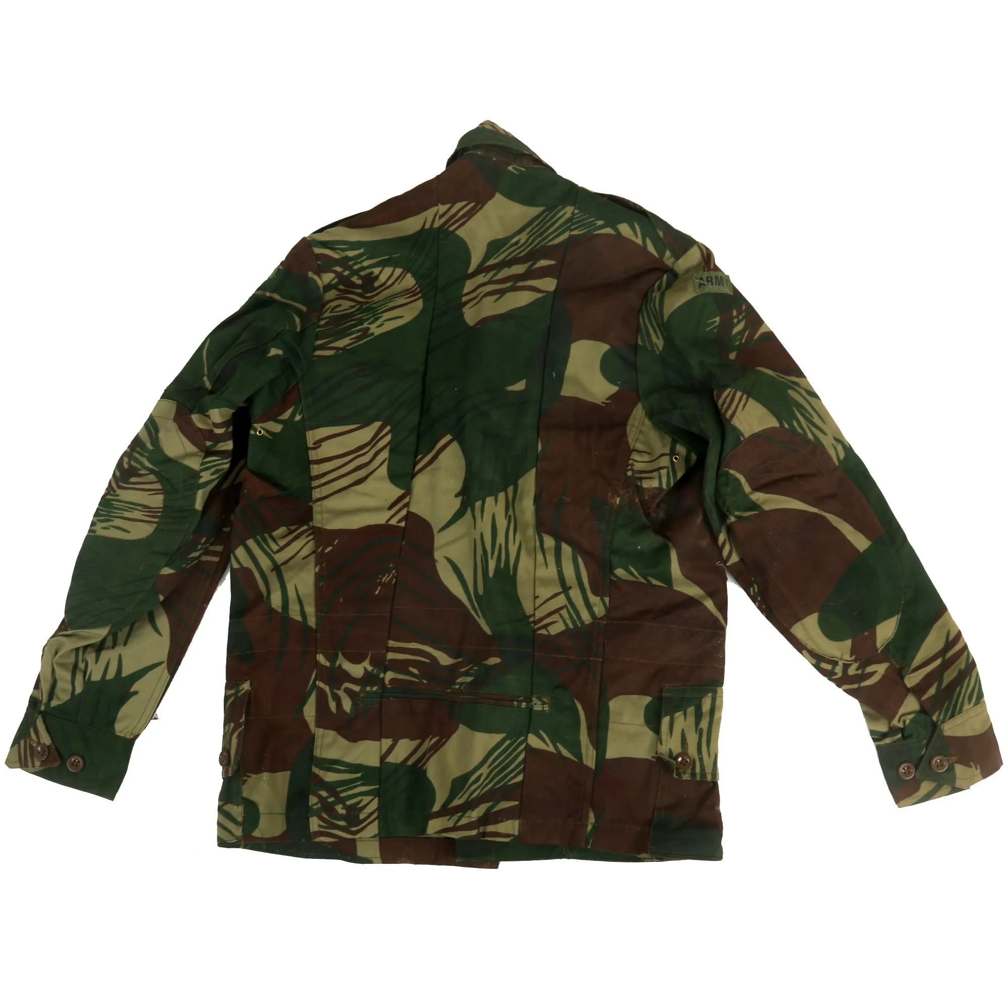 Original Rhodesian Bush War Era Named Rhodesian Brushstroke Camouflage Pattern Uniform Set Dated 1973 - “K. Von Goetz”