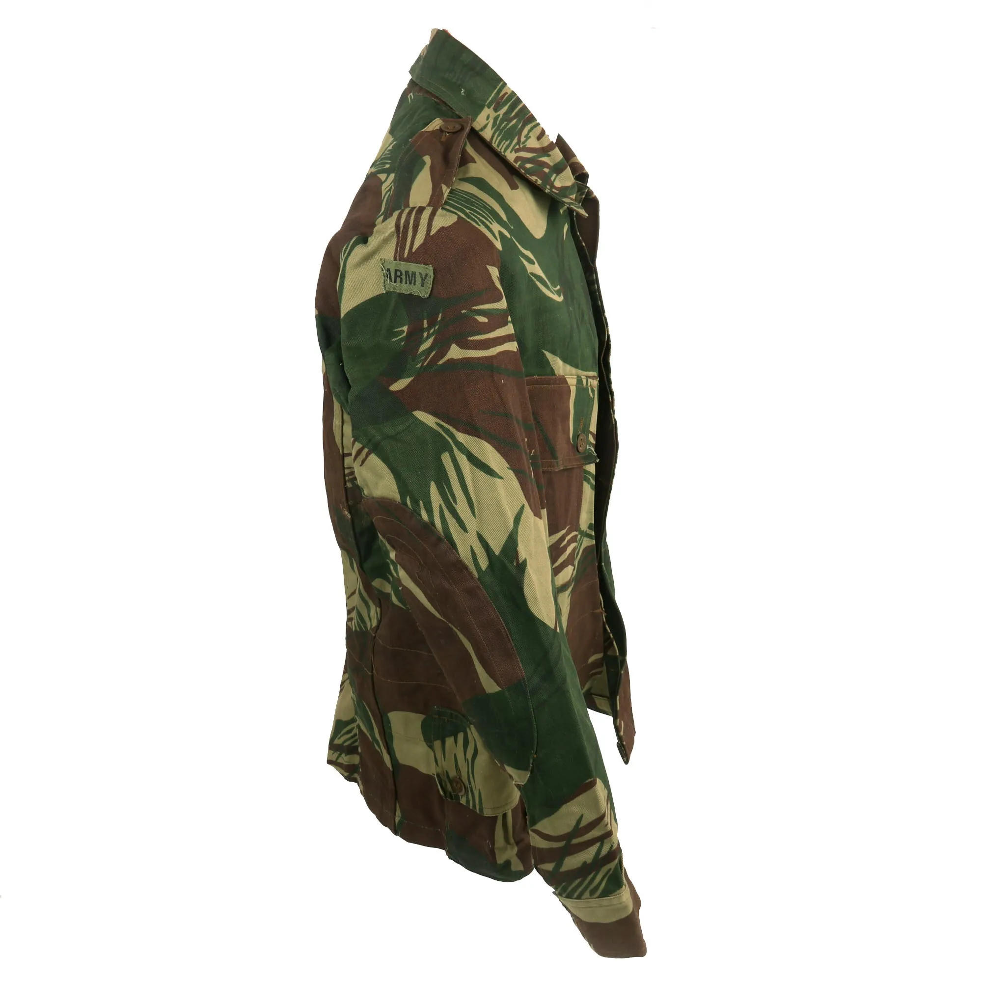 Original Rhodesian Bush War Era Named Rhodesian Brushstroke Camouflage Pattern Uniform Set Dated 1973 - “K. Von Goetz”