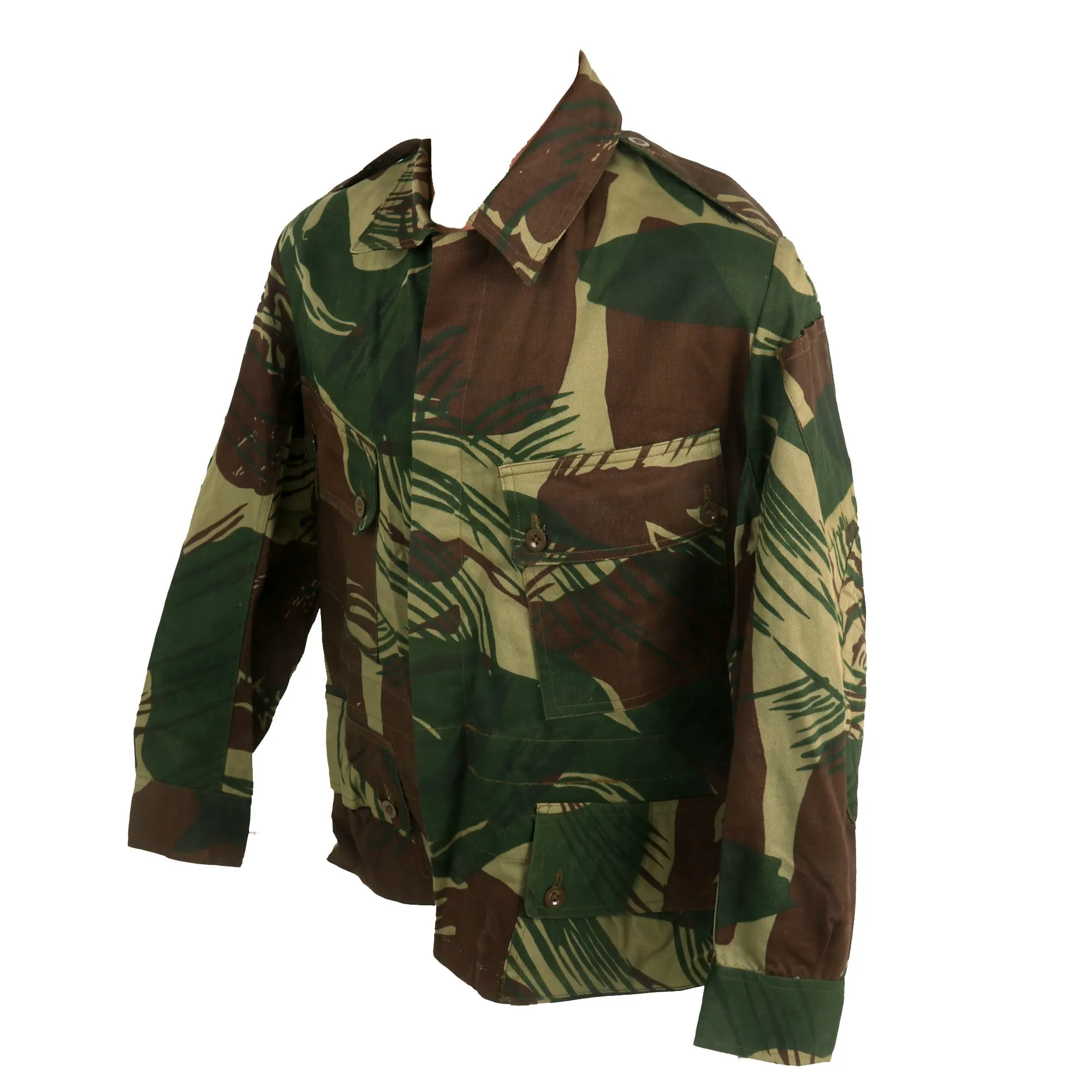 Original Rhodesian Bush War Era Named Rhodesian Brushstroke Camouflage Pattern Uniform Set Dated 1973 - “K. Von Goetz”