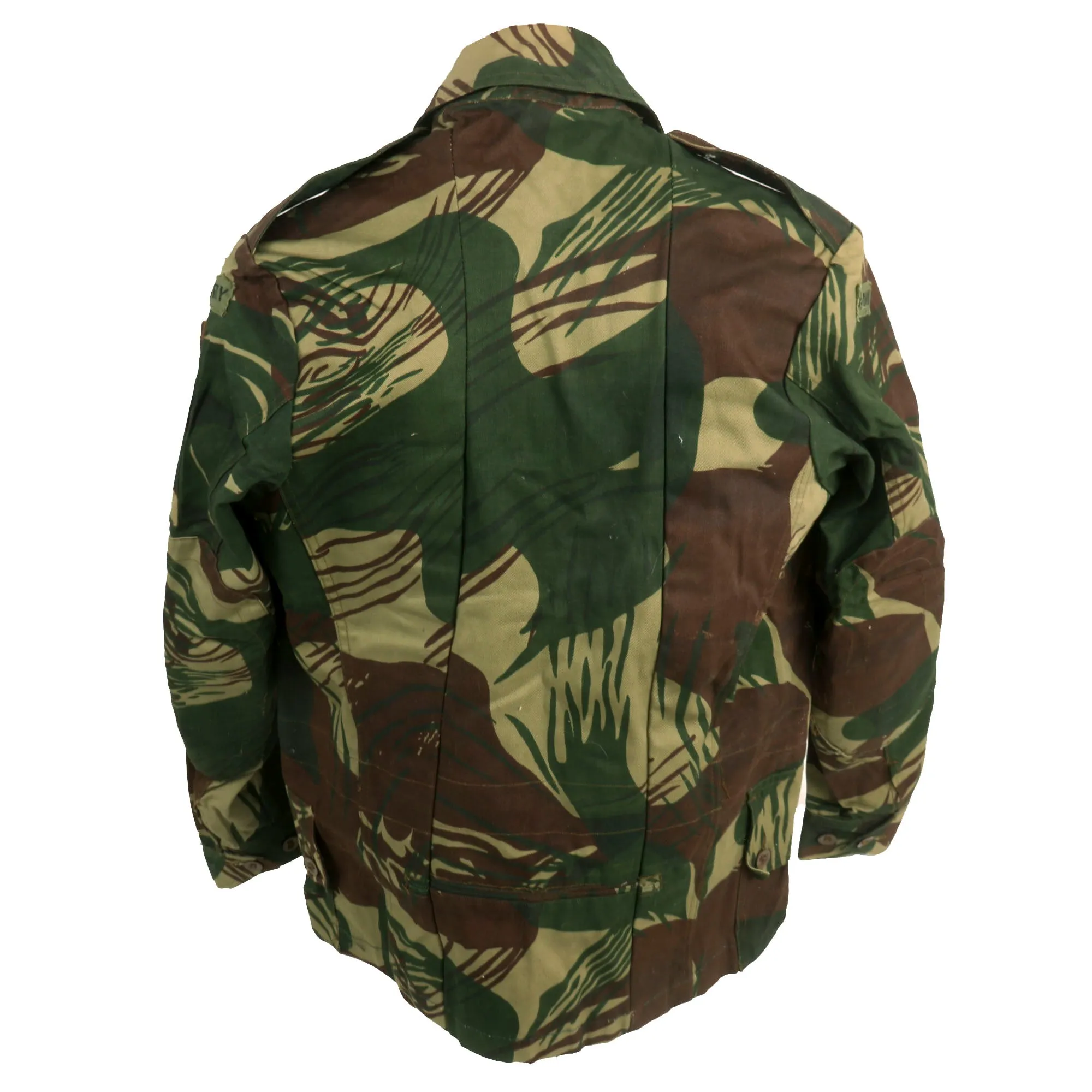 Original Rhodesian Bush War Era Named Rhodesian Brushstroke Camouflage Pattern Uniform Set Dated 1973 - “K. Von Goetz”