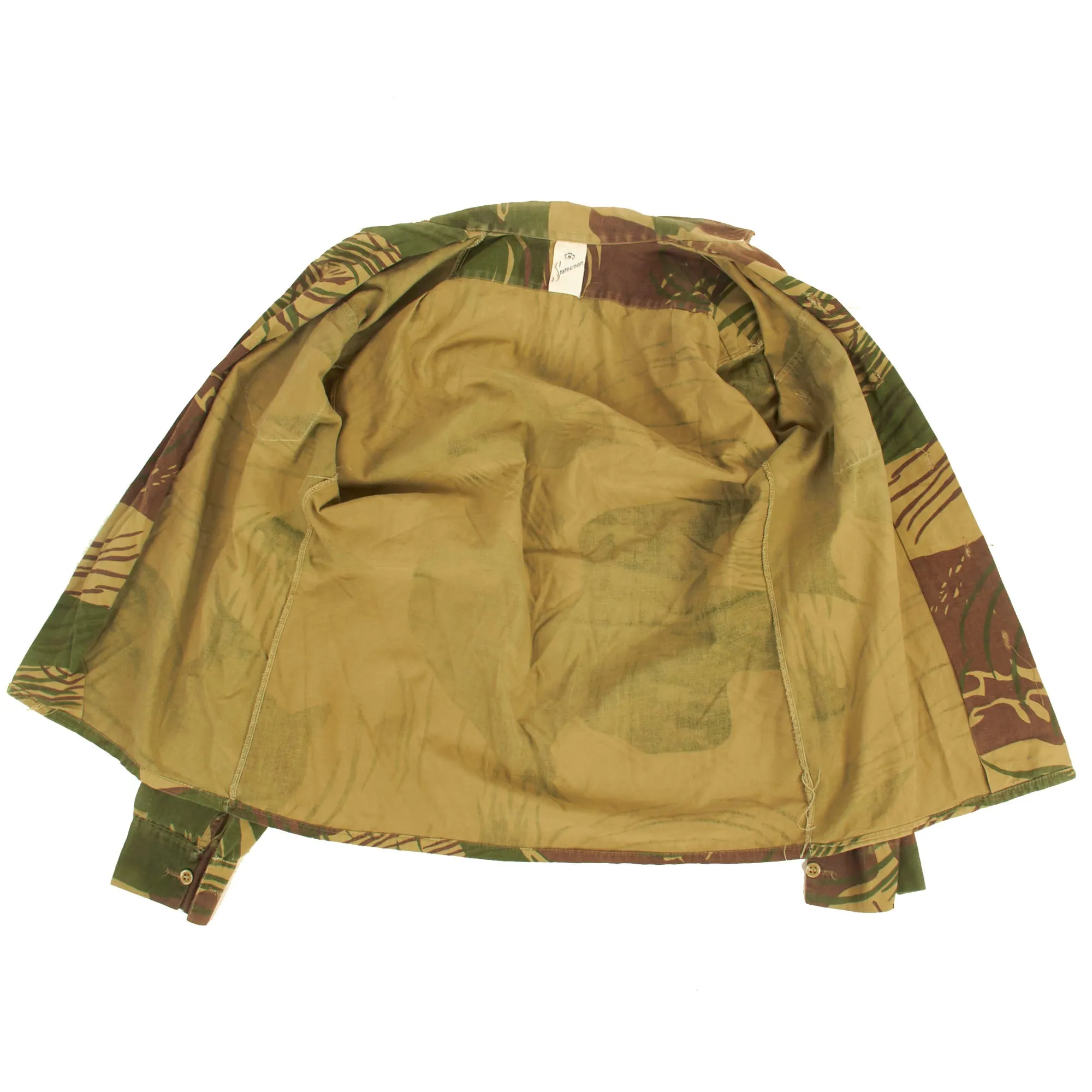 Original Rhodesian Bush War Era Rhodesian Brushstroke Camouflage Pattern Uniform Set by Statesman