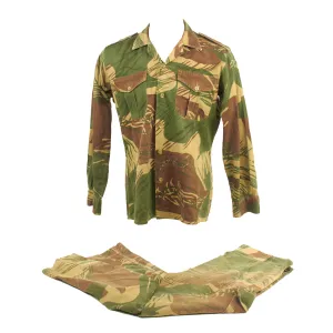 Original Rhodesian Bush War Era Rhodesian Brushstroke Camouflage Pattern Uniform Set by Statesman