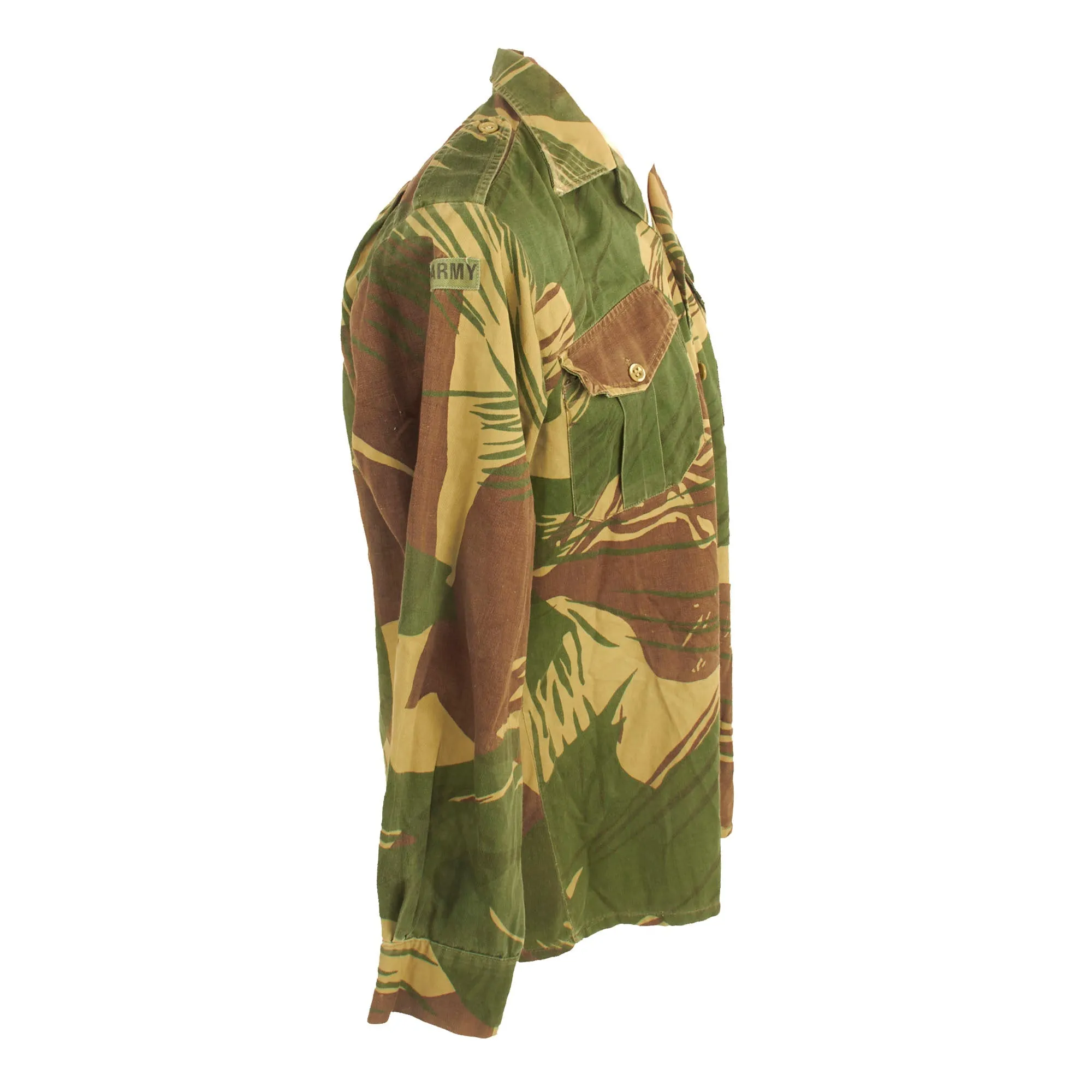 Original Rhodesian Bush War Era Rhodesian Brushstroke Camouflage Pattern Uniform Set by Statesman