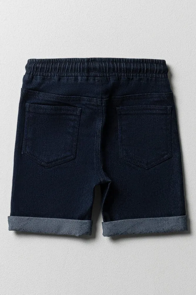 Pull On Shorts Dark Blue