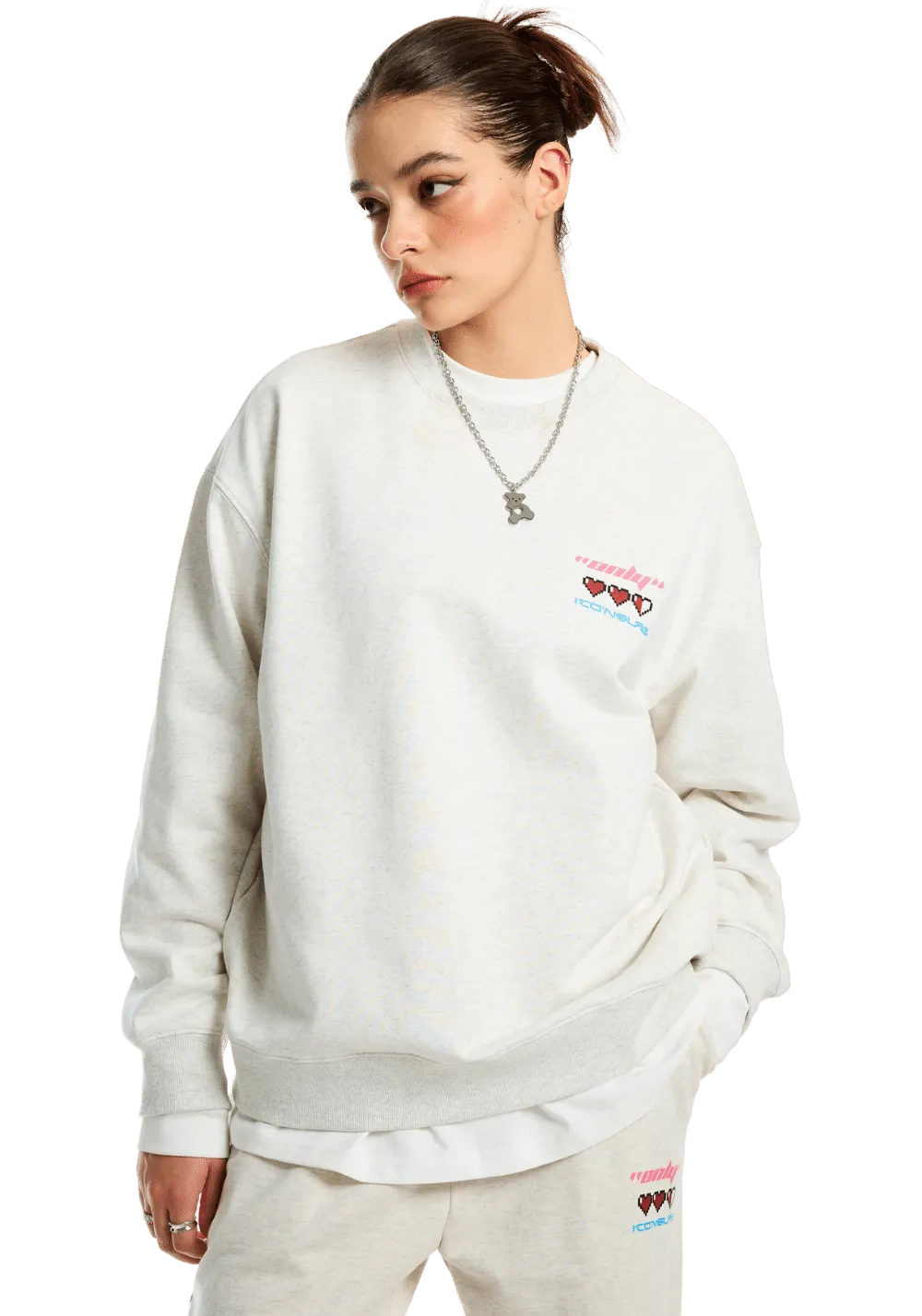 Rainbow Text Printed Sweatshirt