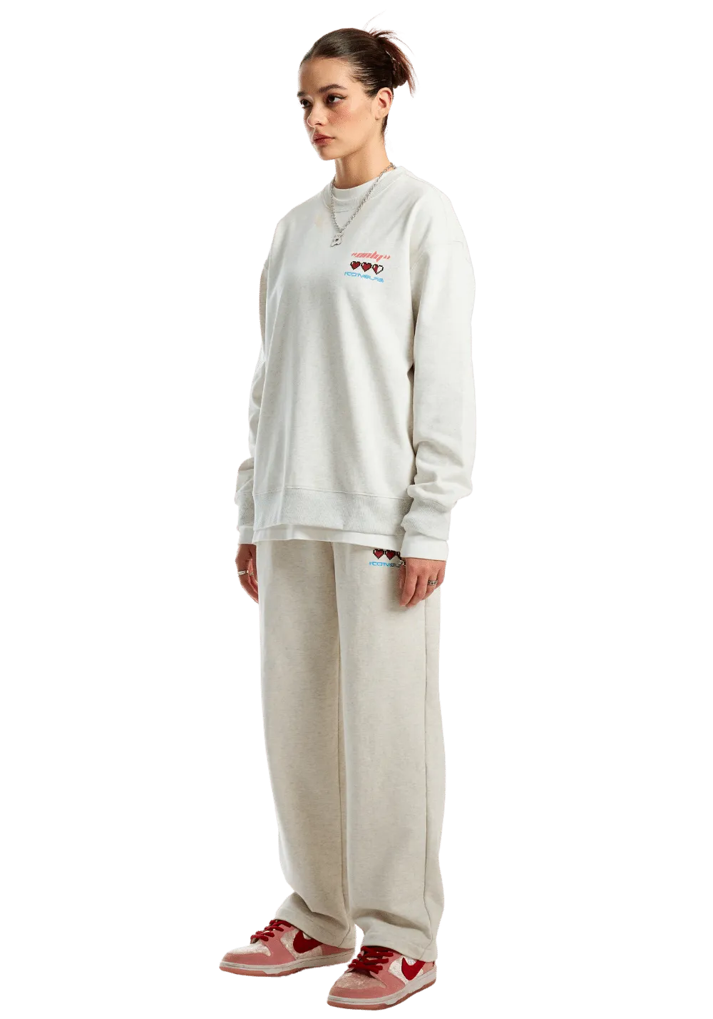 Rainbow Text Printed Sweatshirt