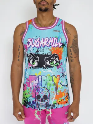 Sugarhill-Trippy Jersey-Blue/Pink
