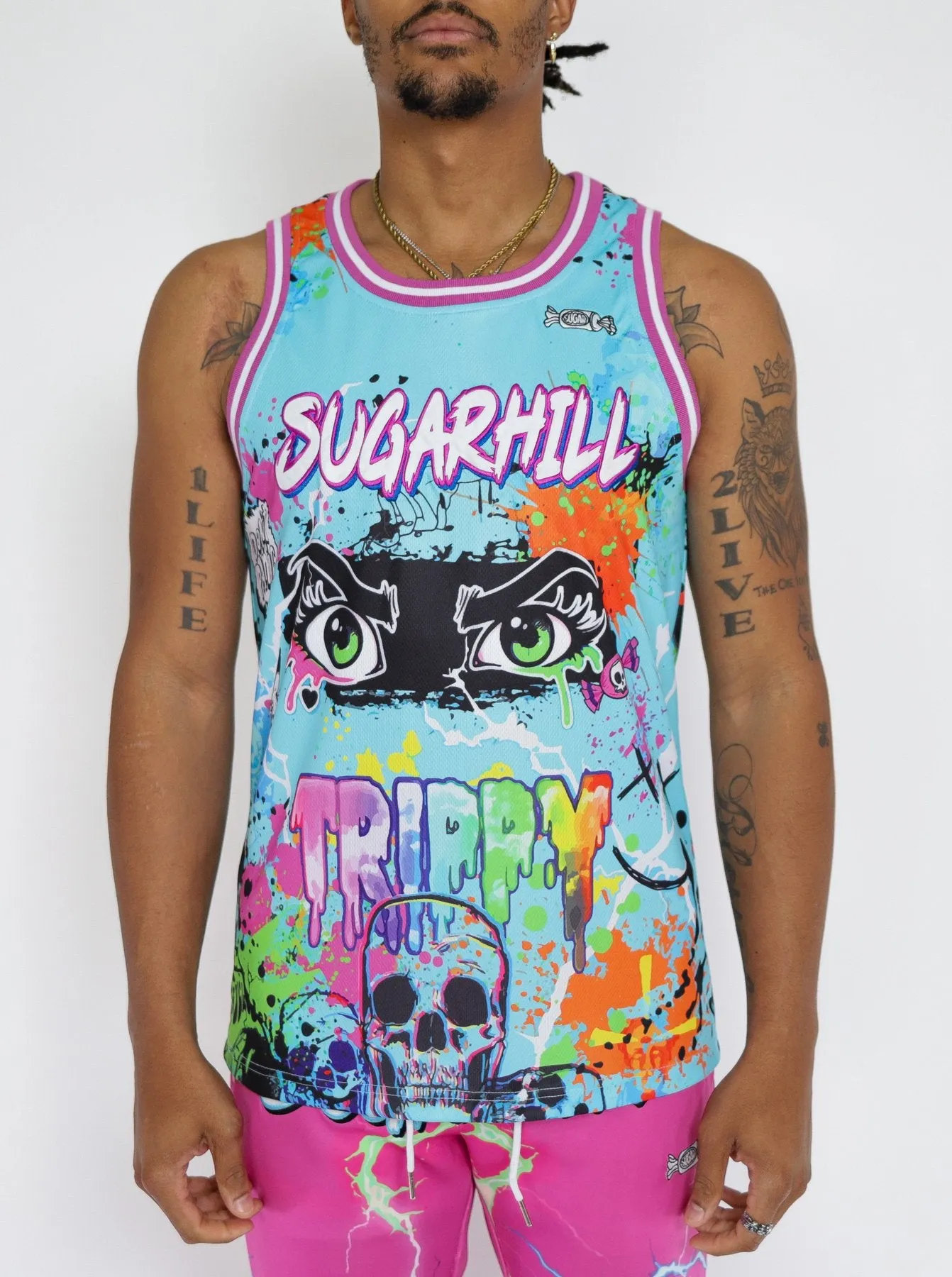 Sugarhill-Trippy Jersey-Blue/Pink