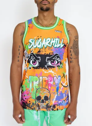 Sugarhill-Trippy Jersey-Orange/Green