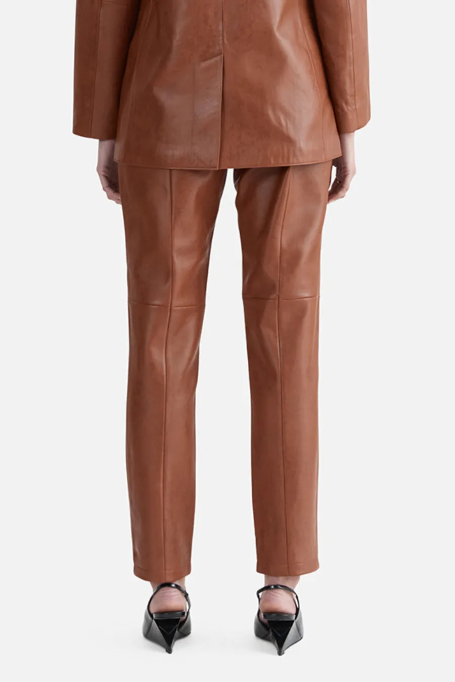 The Delaney Leather Pants Whiskey