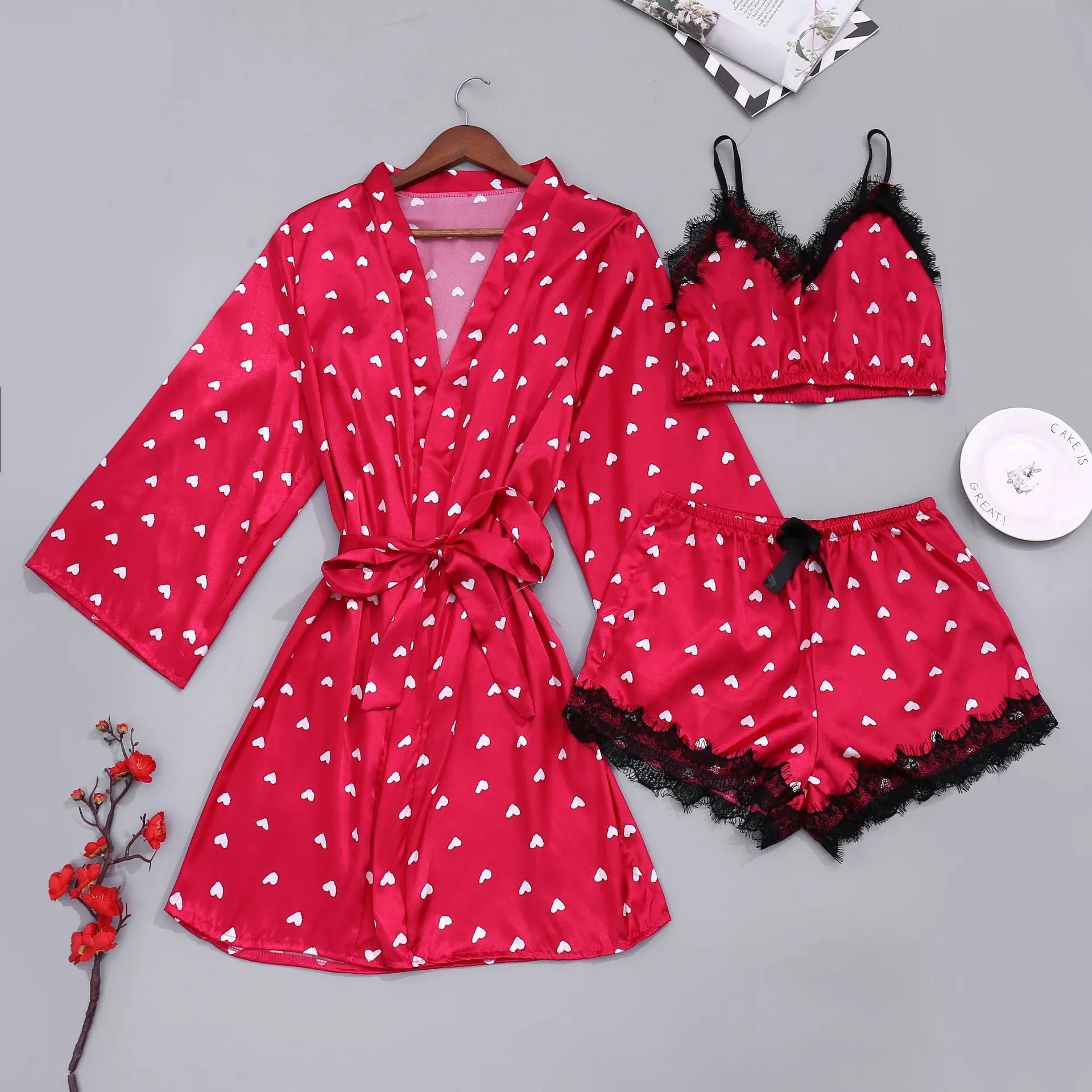 Three-piece Women's Loose Pajamas