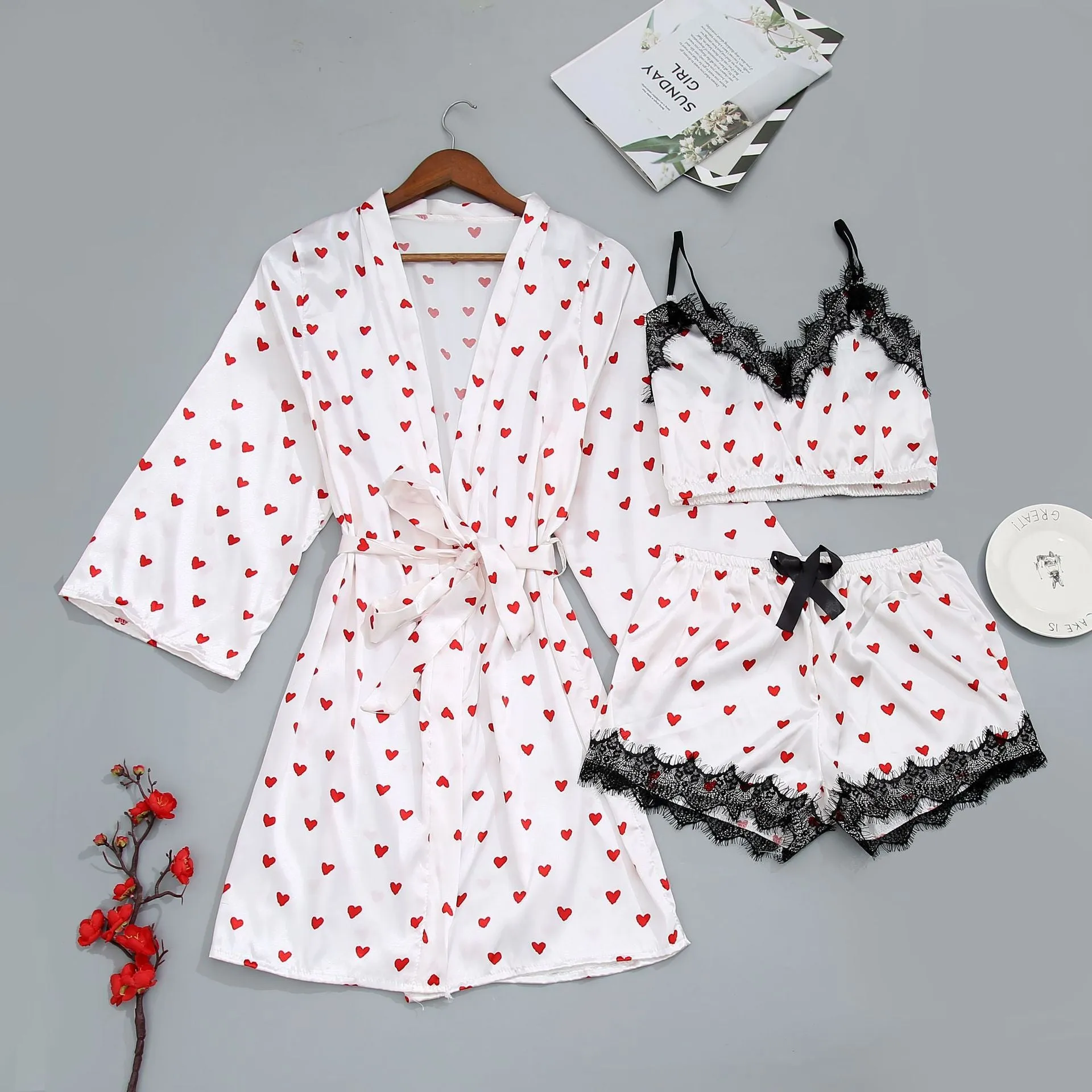 Three-piece Women's Loose Pajamas