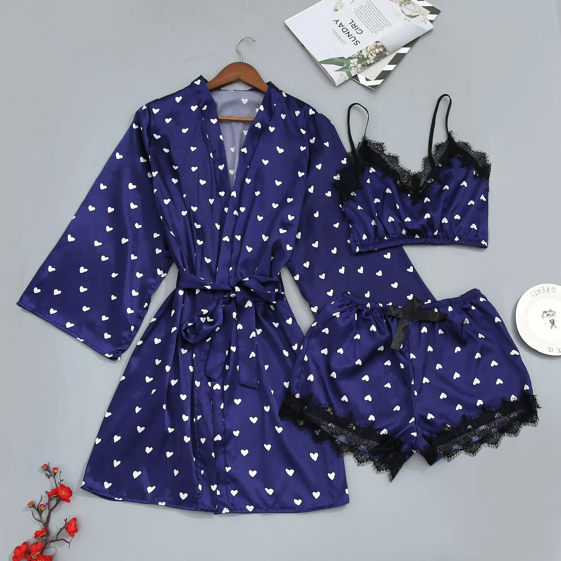 Three-piece Women's Loose Pajamas