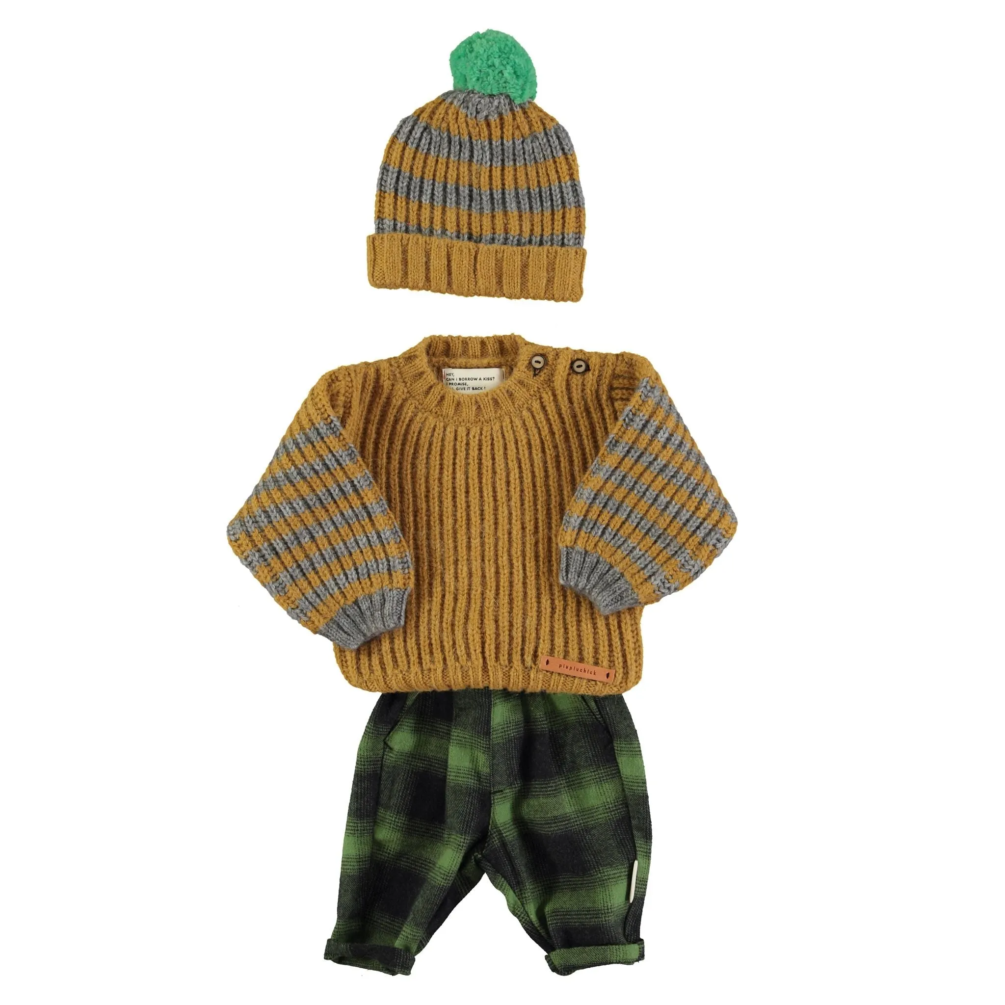 Trousers Green & Black Checkered