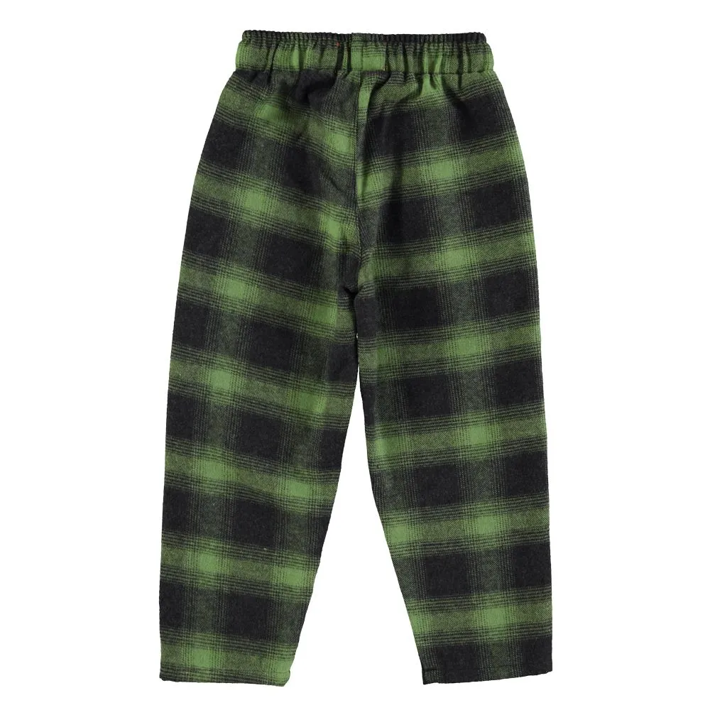 Trousers Green & Black Checkered