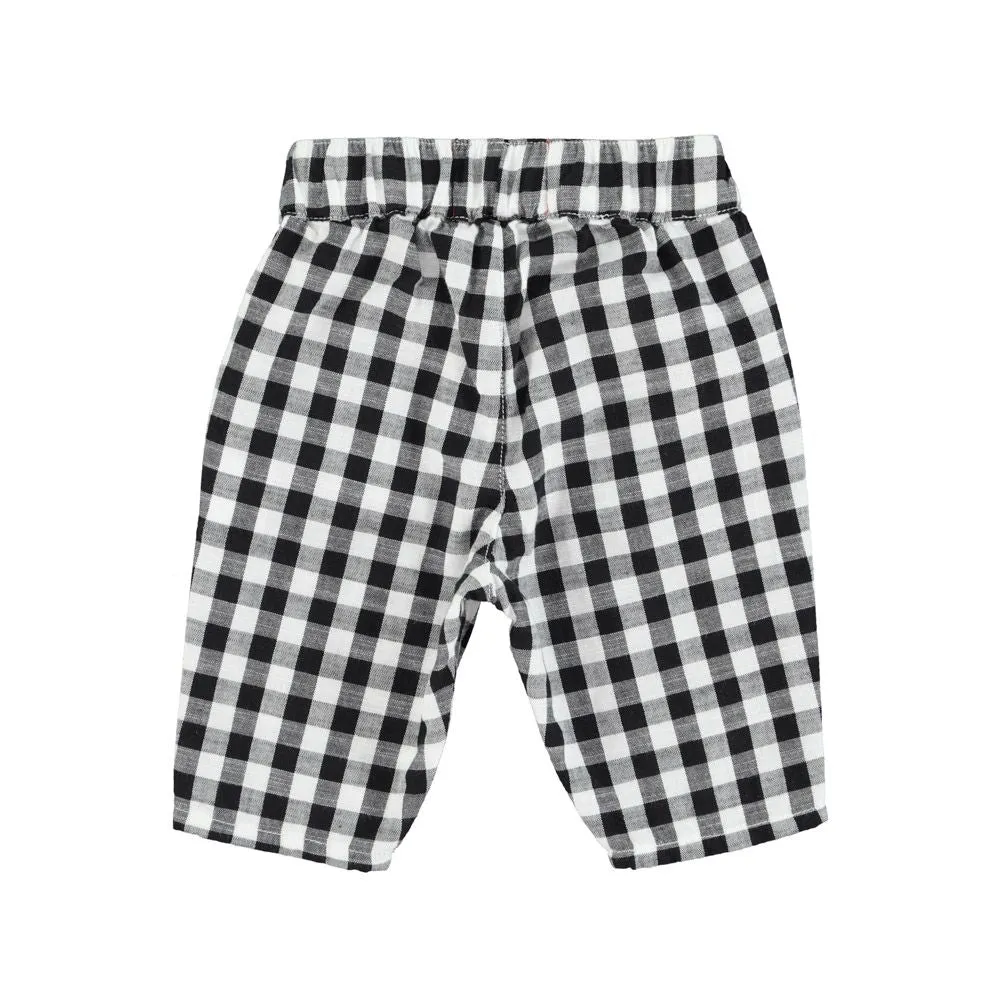 Unisex Trousers in Black & White Checkered