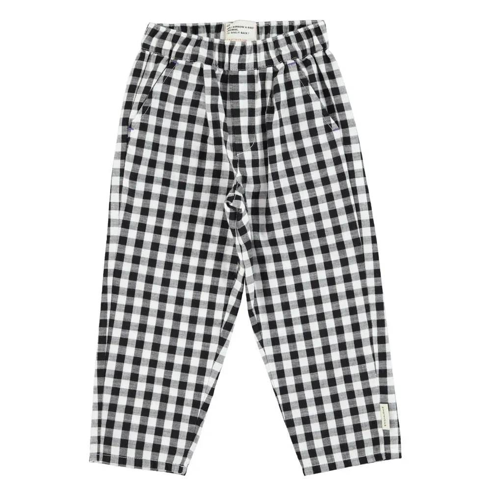 Unisex Trousers in Black & White Checkered