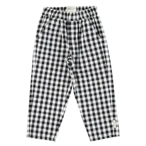 Unisex Trousers in Black & White Checkered