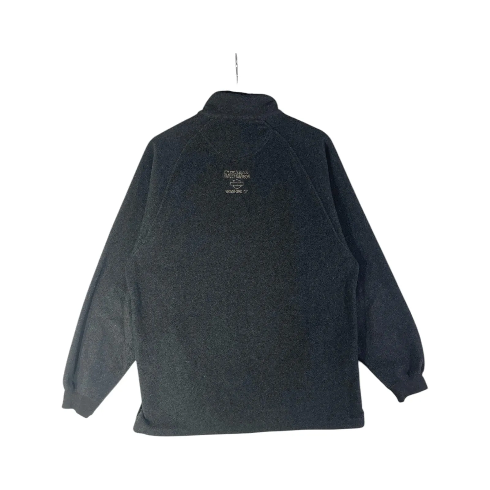 Vintage Harley Davidson 1/4 Zip Embroidered Spellout Fleece