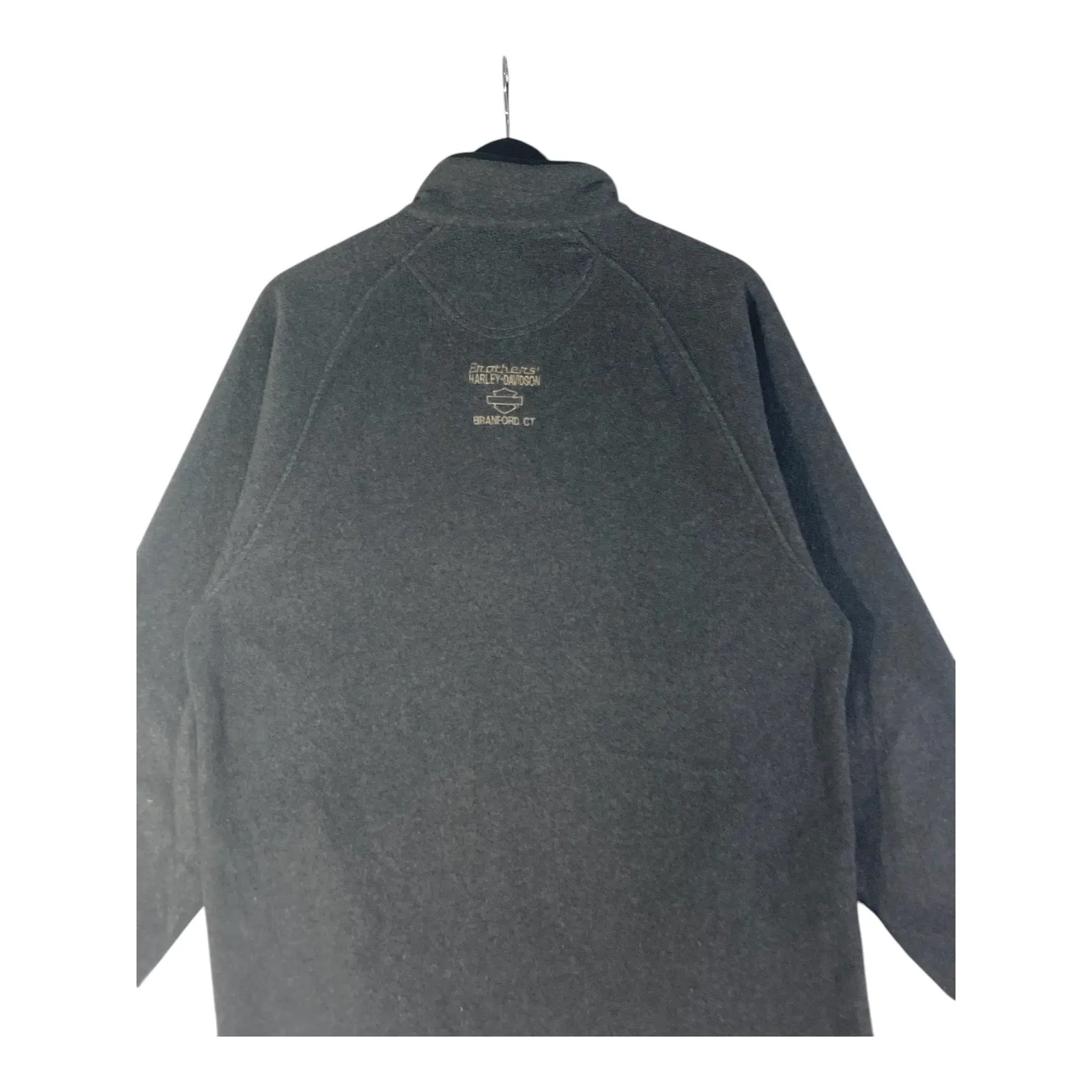 Vintage Harley Davidson 1/4 Zip Embroidered Spellout Fleece