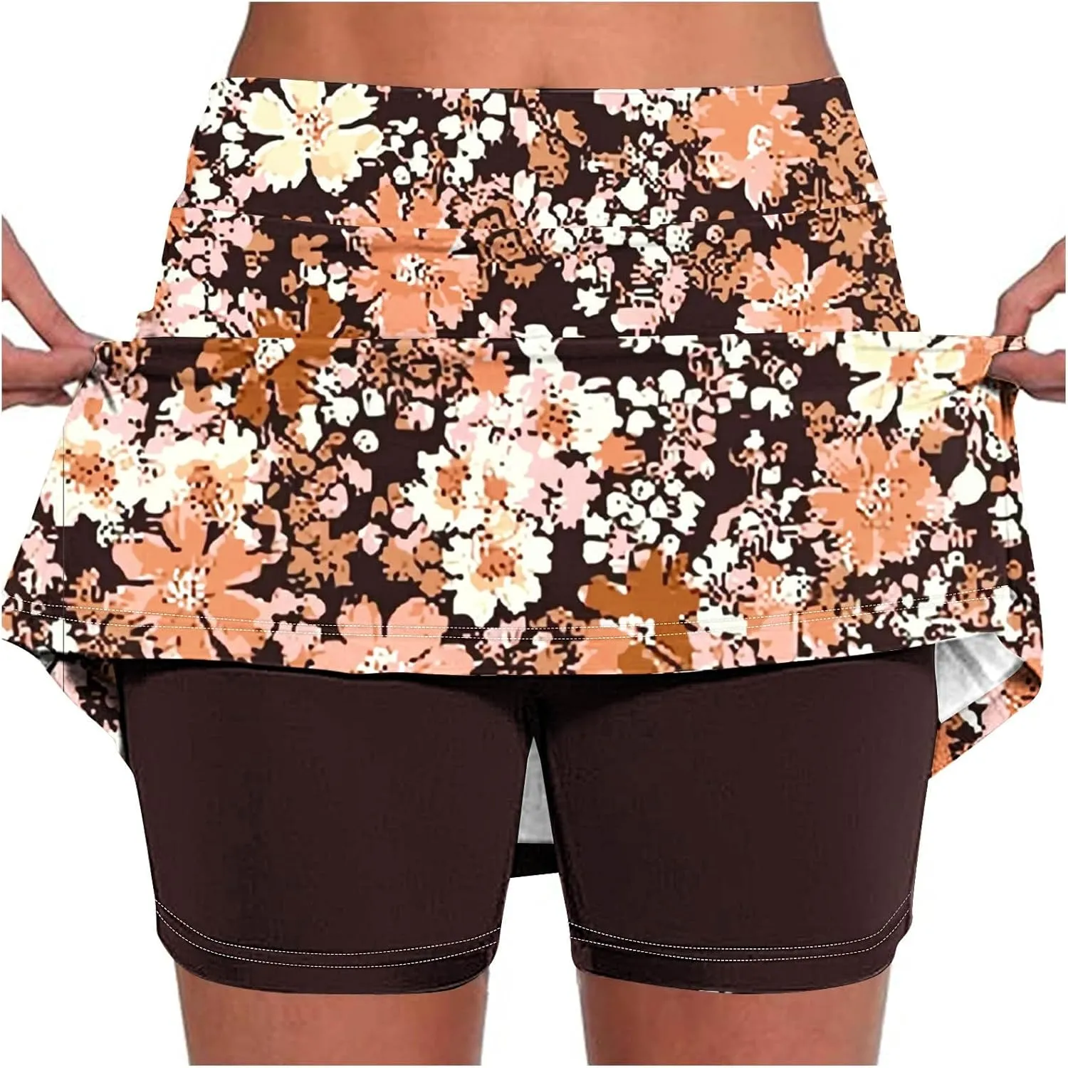 Womens Athletic Shorts Casual Fashion Printed High Waisted Skirt Pants Sports Outdoor Yoga Dressy Shorts for Running