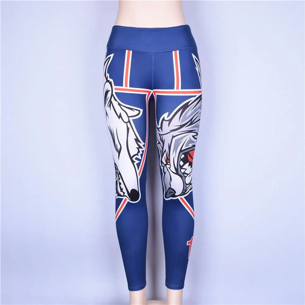 Women's Basketball Print Yoga Workout Leggings